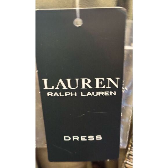 Lauren by Ralph Lauren Beaded Taffeta One-Shoulder Gown in Olive Green NWT Size - Picture 5 of 5